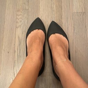 Black crocs flats